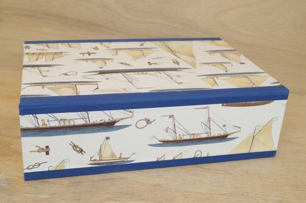 Erinnerungsbox mit Segelbooten stabile Bauweise Handarbeit aus Westfalen